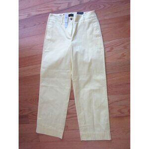 New w Tags, Talbots Pale Yellow New England Chino Pants Size 4